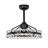 Jackeline 18.9 "Modern Remote Control Reversible Brushed Brass/Brushed Nickel /Matte Black + Clear Crystal Lower Rod Mount Flush Mount Ceiling Fan with Living Room/Bedroom Lighting Kit-1787138265
