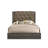 Fabric & Rustic Gray Oak Finish EK Bed