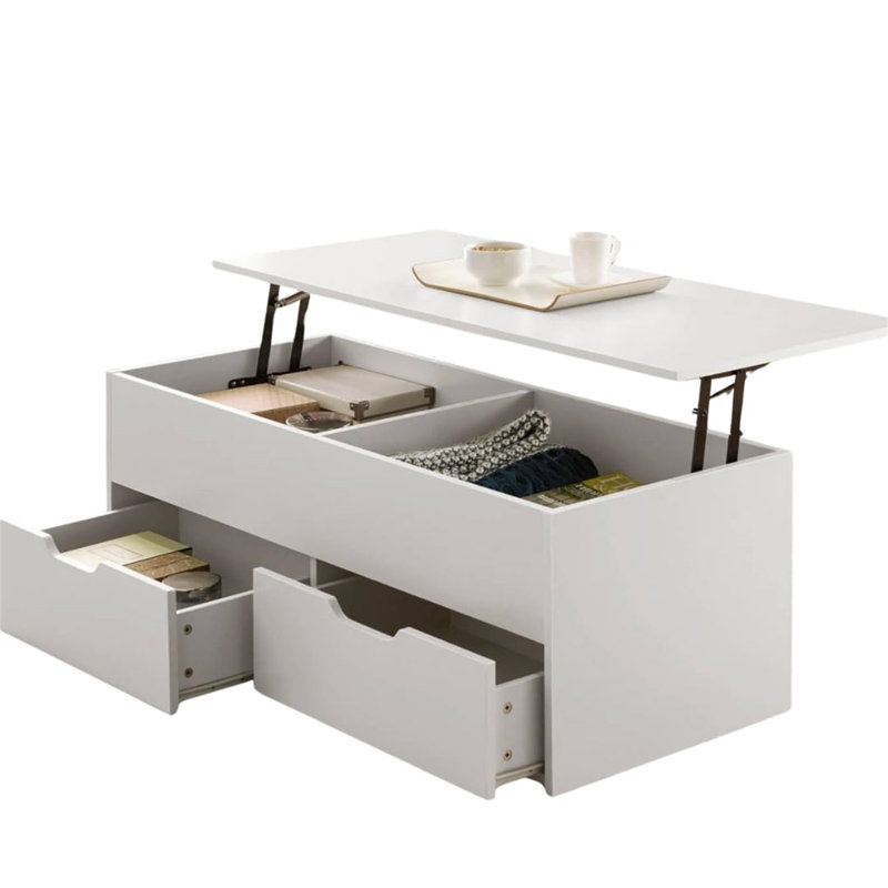 Casaleggio Lift Top Coffee Table with Storage, White