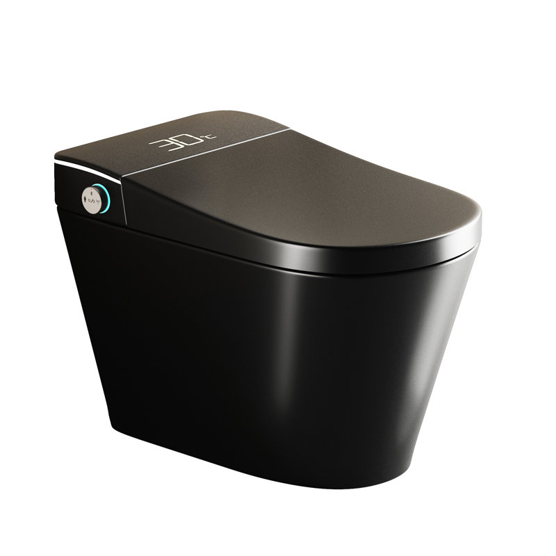 Camber Unique Smart Toilet with Bidet, Auto Open Close Seat, Warm Water Wash & Dryer, Black