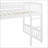 Twin Size Pine Wood Loft Bed with Slide &amp; Ladder - White, No Box Spring Needed