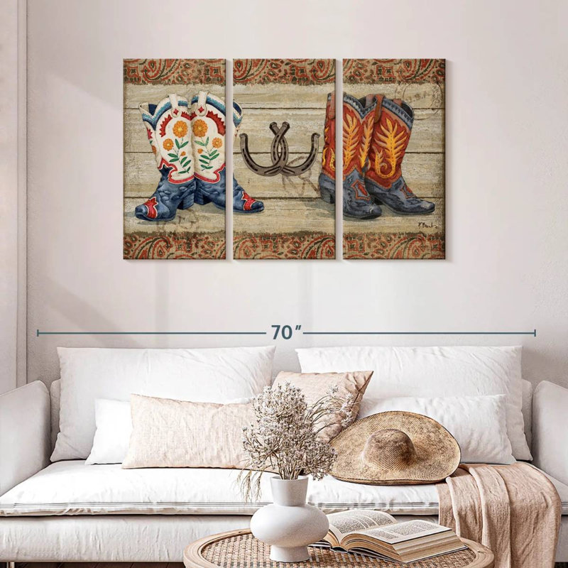 Lelar Wild West Boots IV, 28" H x 45" W