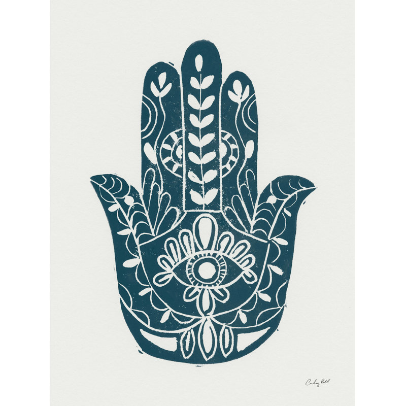 Hamsa I - reproduction sur toile tendue, H 40 po x l 30 po