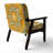 Gundry - Moroccan Orange Tiles Collage I - Upholstered Bohemian Chic Velvet Accent Arm Chair-6570717-6570711
