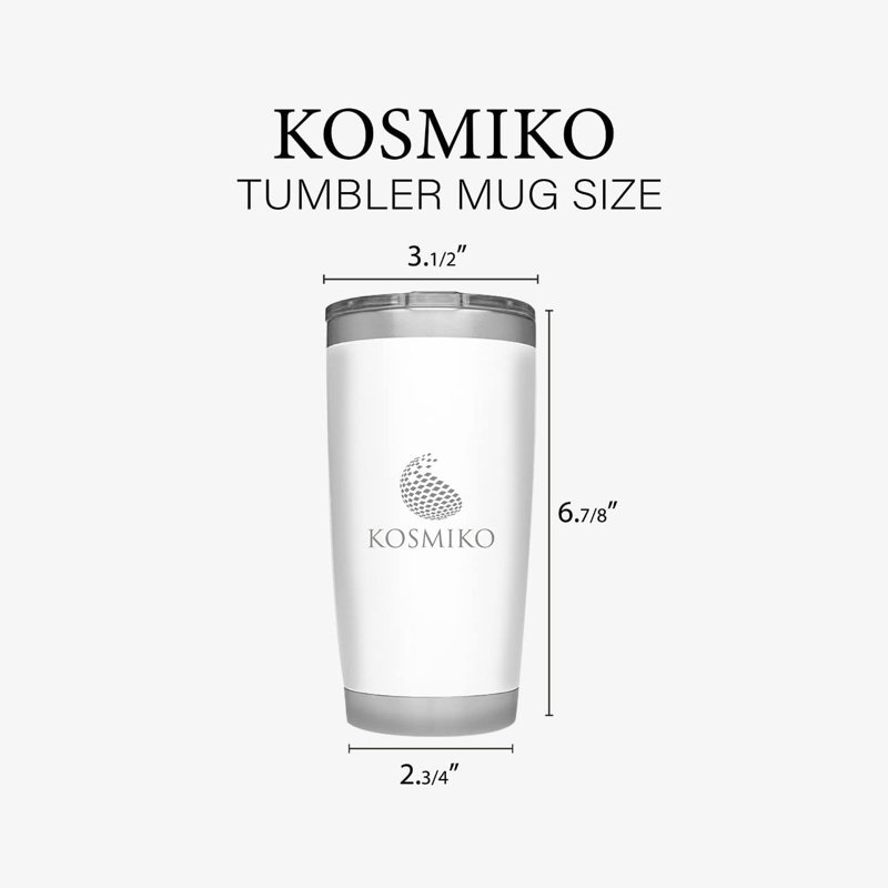 Hot And Cold Coffee Travel Mug, White