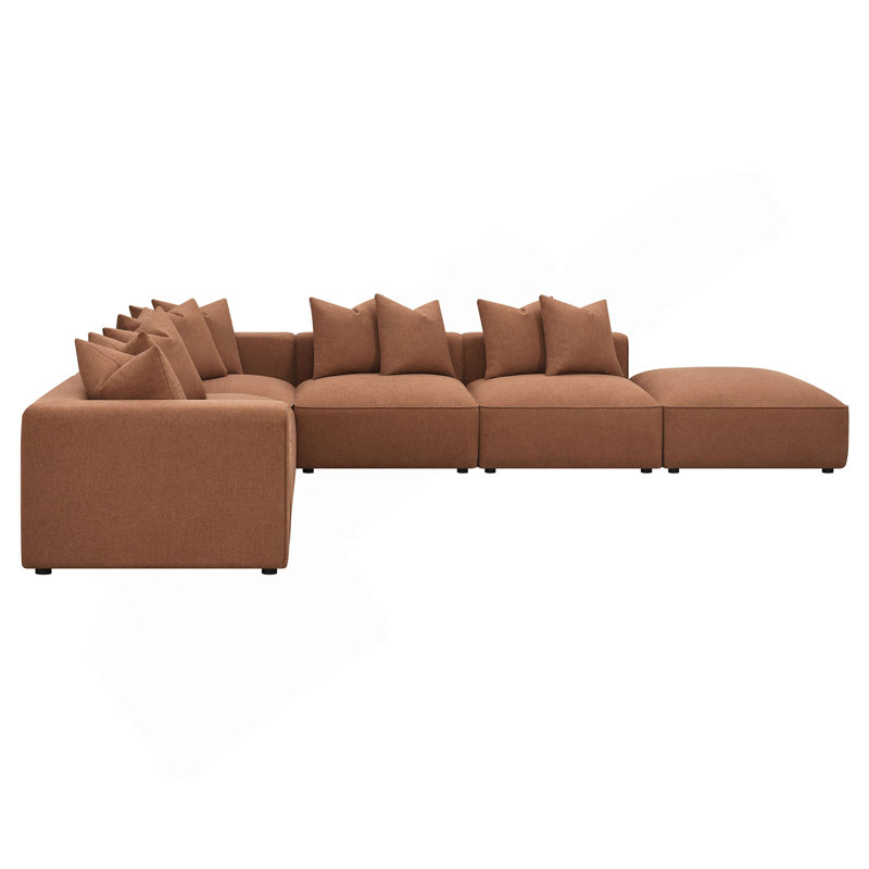 Canapé modulaire 6 pièces Colleen, Terracotta