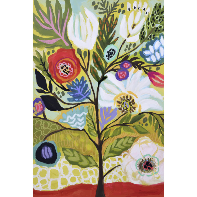 Flower Tree I by Regina Moore - Wrapped Canvas Painting, 46cm H x 30cm W x 3.8cm D