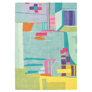 Amal Hand Tufted Wool Green Rug