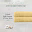 Ensemble de serviettes de bain 100% coton 100% coton zéro torsion Phoebe Home Weavers, 27 po x 54 po (2) (2 serviettes de bain), jaune-130204282-130204293