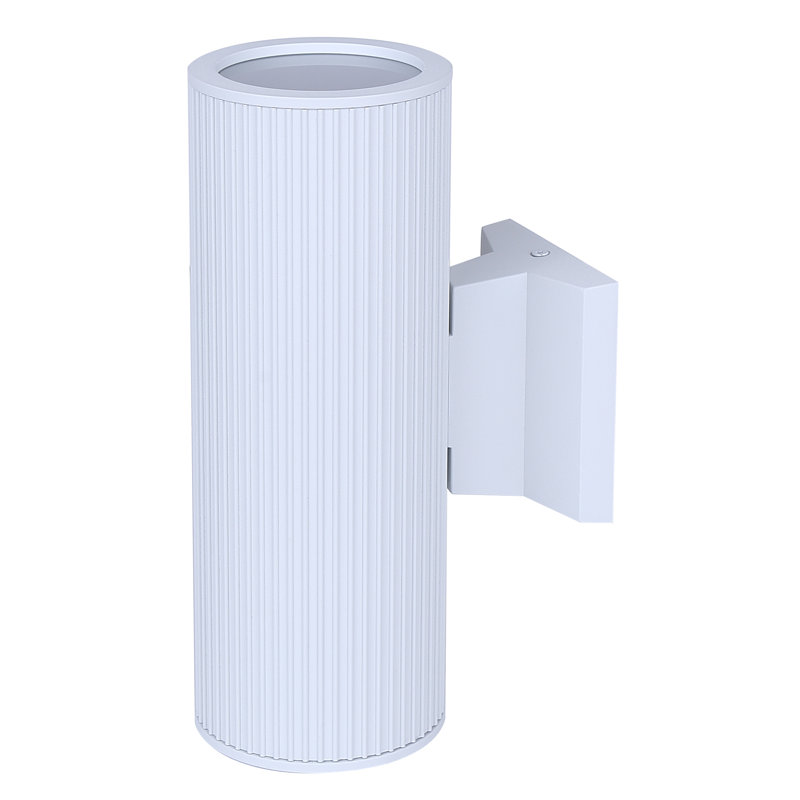 Lanterne murale d'extérieur moderne 1 lumière REXTON, Blanc / Blanc