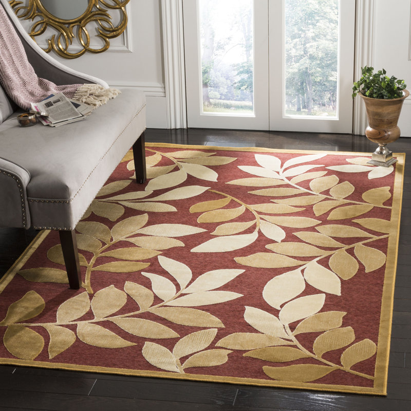 Tapis performance à motif floral Coreatha Martha Stewart, Rectangle 5 pi 3 po x 7 pi 6 po