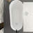 67" White Acrylic Freestanding Bathtub