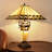 CHLOE Lighting GILES Tiffany-Style 3-Light Mission Double Lit Table Lamp 16" Shade