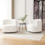 Fauteuil demi-tonneau pivotant rembourré Bryonie-1787267309