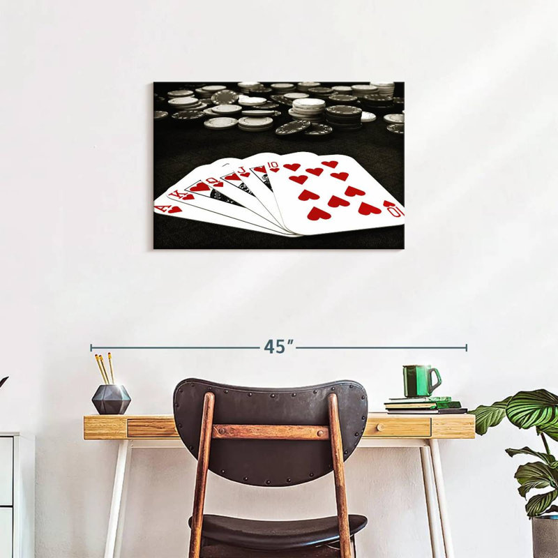 Senne Hearts Royal Flush, 20" H x 30" W