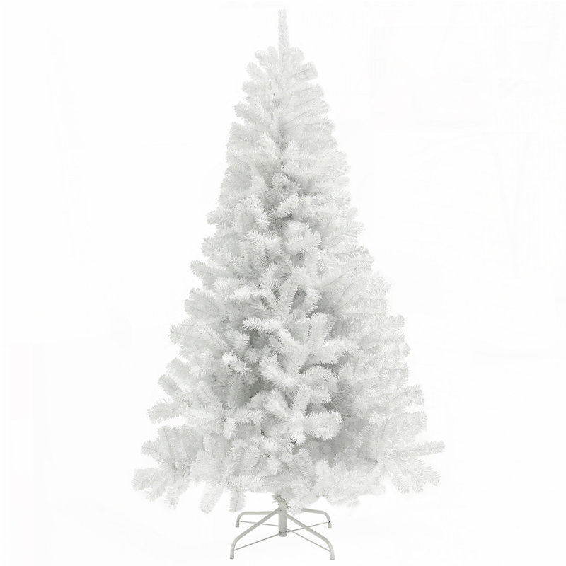 7.5ft Tall Artificial White Christmas Tree, 7.38'