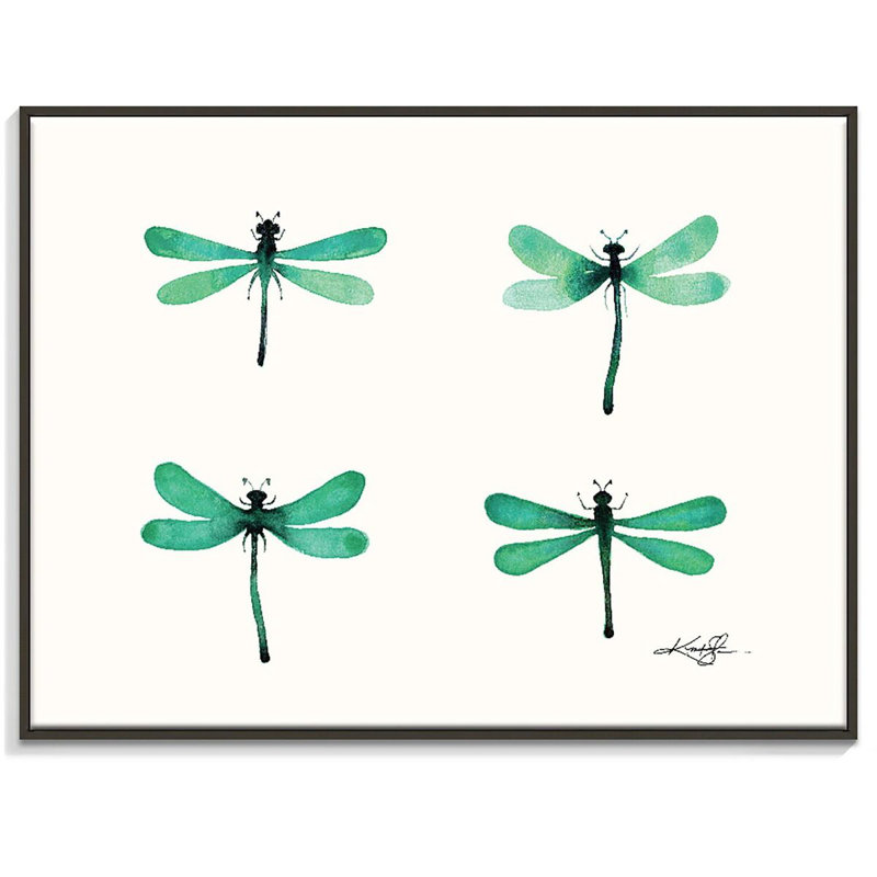 Kathy Morton Stanion - Painting on Canvas, 41cm H x 51cm W, Black Floater Framed