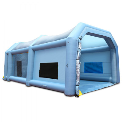 Inflatable Paint Booth, Inflatable Spray Booth, with 1100W+950W Powerful Blowers and Air Filter System, Portable Car Paint Booth for Large Truck, Large Van, Large Machinery