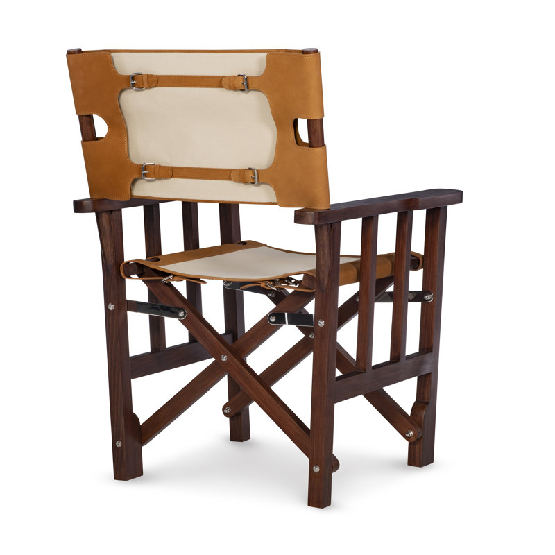 Felix Camp Chair, Cream/Camel Genuine Leather