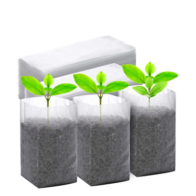 100 sacs de chambre de bébé, 5,5 x 6,3 po de plantes non tissées poussent des sacs pour le jardinage des plantes 1A4991E3FBDE495297BB3B9E9F87879A
