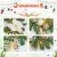 Guirlande de Noël artificielle de 6 pi avec ornements magnolia et or, 20 lumières DEL, minuterie, décoration de fêtes intérieure / extérieure pour manteau de cheminée, escalier et balustrade