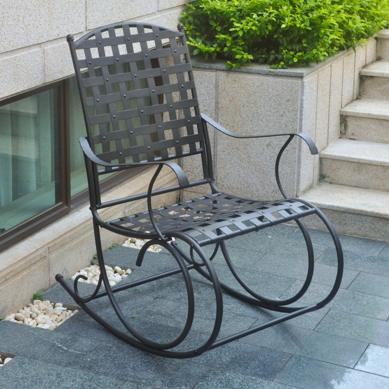 Chaise berçante Arifa, Noir antique