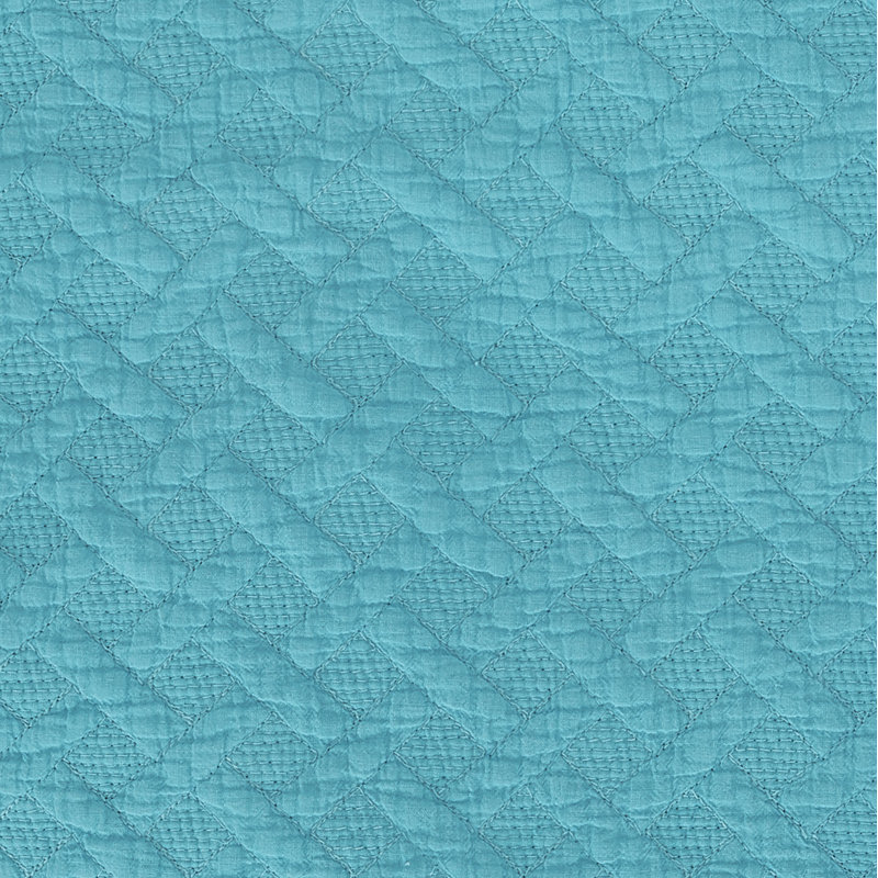Ensemble de courtepointe Basketweave, Double / Grand, Bleu