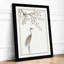 Heron and Cherry Blossom Japandi - Framed Print-37751435-37751437