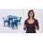 Feodora 31.5'' Square Metal Indoor-Outdoor Table Set with 4 Arm Chairs-33309960