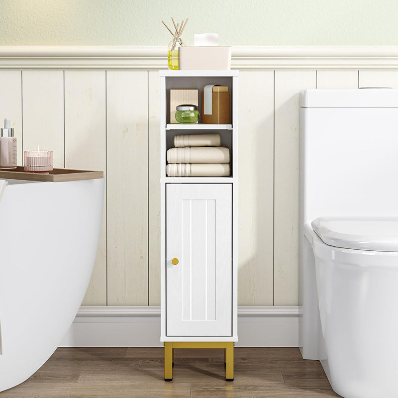 Armoire de rangement pour salle de bain, armoire de coin avec tablettes