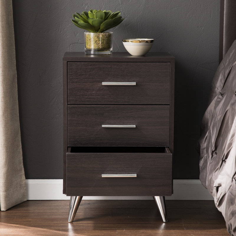 Rossignol 15.75'' W Nightstand, Black