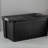 Sterilite Rugged Industrial Stackable Storage Tote w/ Lid, Black