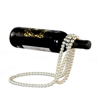 Modern Pearl-String Metal Wine Rack by Ivy Bronx
