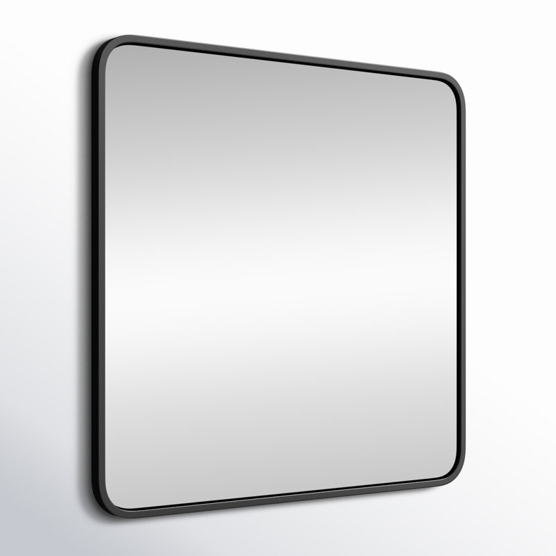 Miroir mural Marengo, 30 po x 30 po , Noir