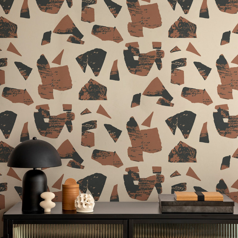 Bo-Kaap Curb Wallpaper, Red Clay, Faux Grasscloth, Non-Pasted