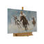 Hand -painted acrylic painting of polo game
