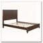 Structure de lit plateforme en bois massif avec tête de lit haute sans sommier-246553962-246553963