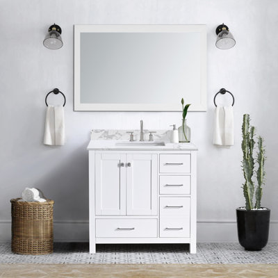 37'' Single Bathroom Vanity Top with Sink