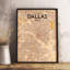 Dallas City Map - No Frame Print-695041135