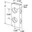 Serrure en laiton et plaque de renfort de porte pour 1-3 / 8 po Portes épaisses, finition laiton (paquet simple)-101430319