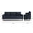 68.9" Space-Saving Storage 3-Seater Sofa, Solid Wood Legs &Removable backrest,Polyester Blended Modern Couch, Navy Blue-1198466978