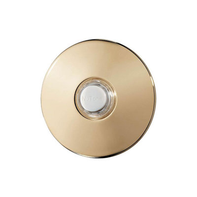 Bouton-poussoir lumineux en stuc rond