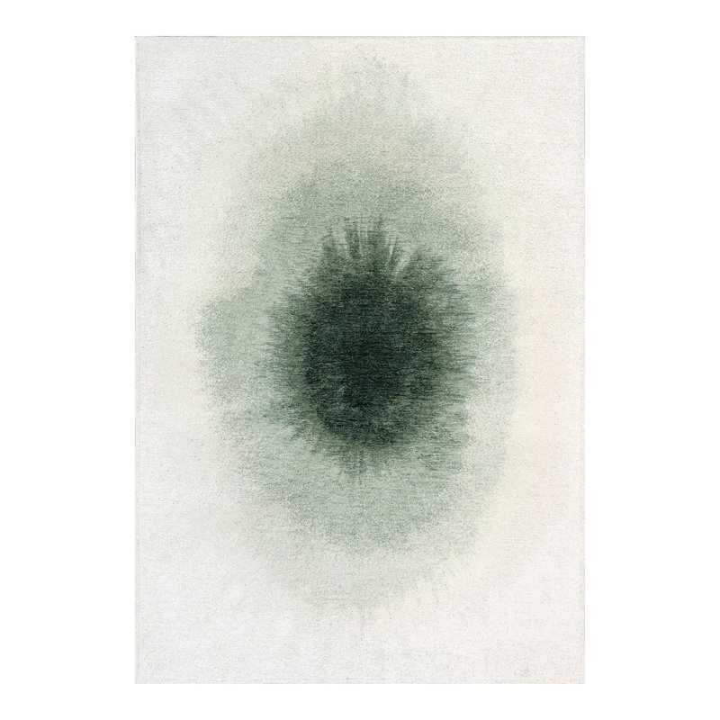 Meditation Drop Green Day Recycled P.E.T Area Rug, Rectangle 100 x 140 cm