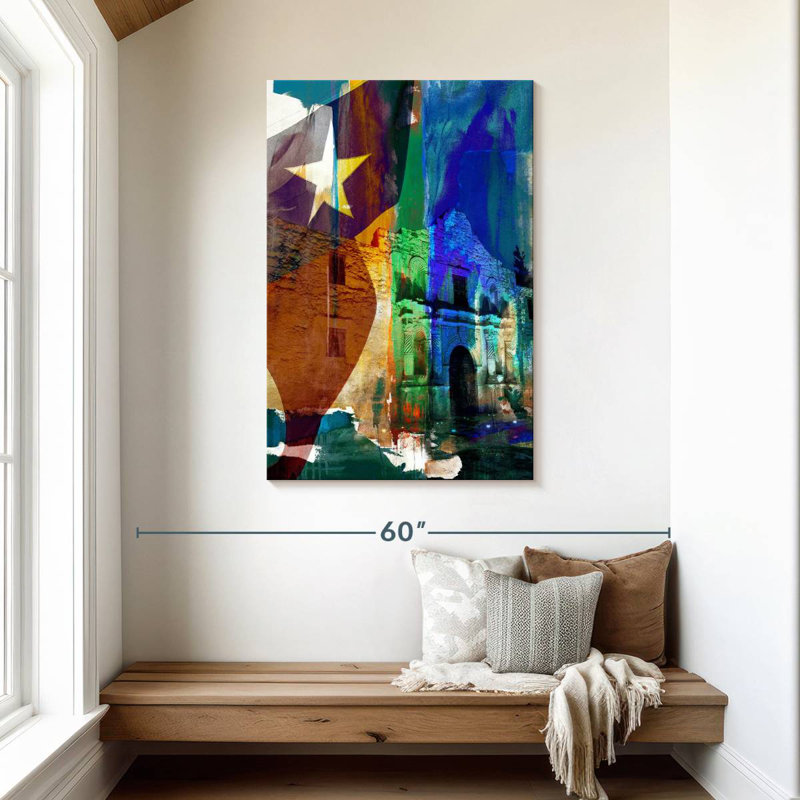 Drapeau Adella Alamo, H 45 po x l 30 po