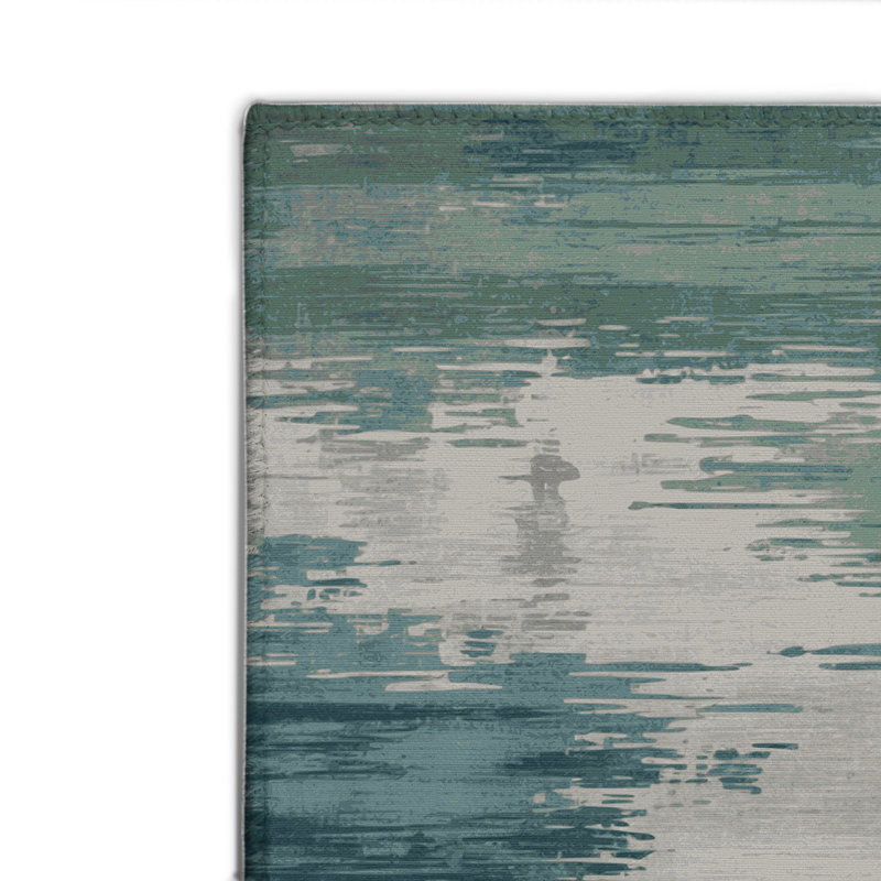 Watercolor Gray Indoor and Outdoor Area Rug, Rectangle 2' x 3'