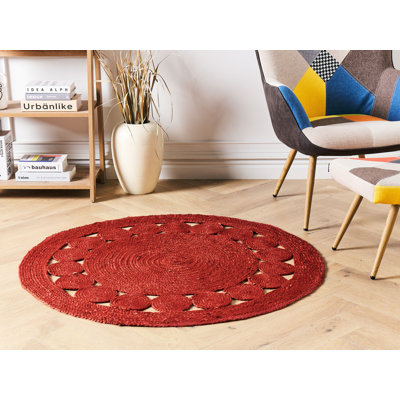 Round Troian Solid Colour Hand Braided 120cm X 120cm Area Rug