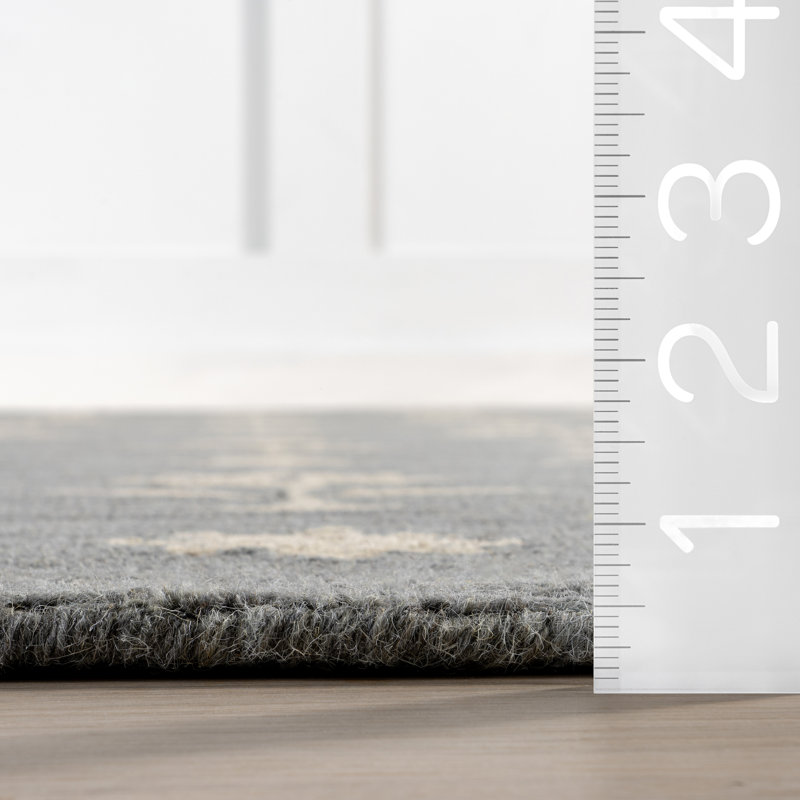 Ella Wool Area Rug, Blue, Rectangle 7'6" x 9'6"
