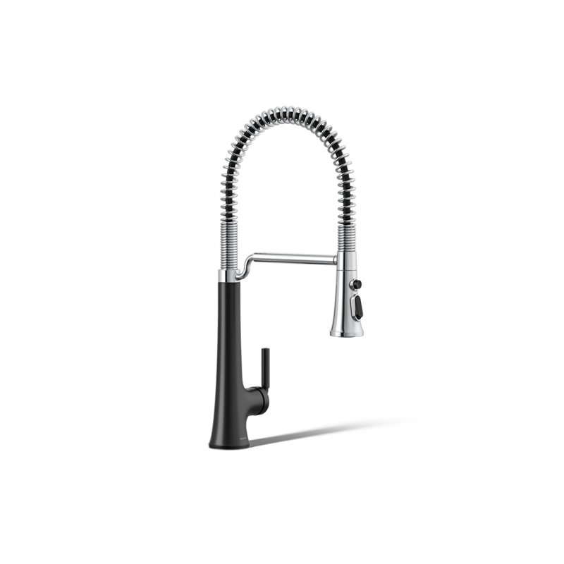 Kohler Tone Single Handle Semi-Professional Pre-Rinse Kitchen Sink Faucet with Three-Function Pull Down Sprayer
