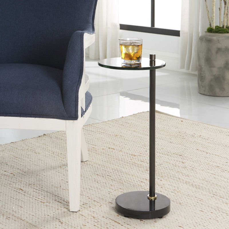 Jaquayla Glass Top End Table