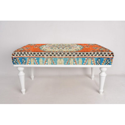 Cotton Upholstered Bench